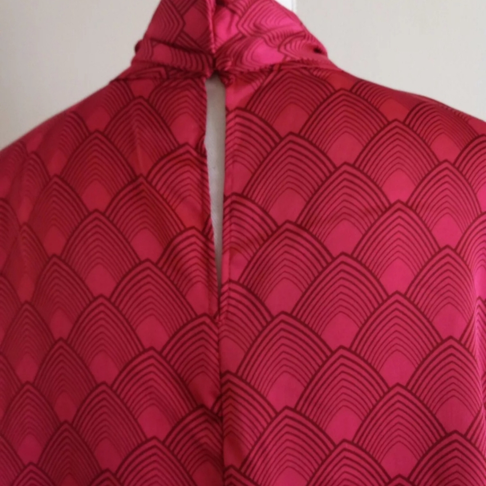 Worthington Size PXXL Bow Tie Blouse Red Color Long Sleeve New With Tag $25 - Picture 7 of 12